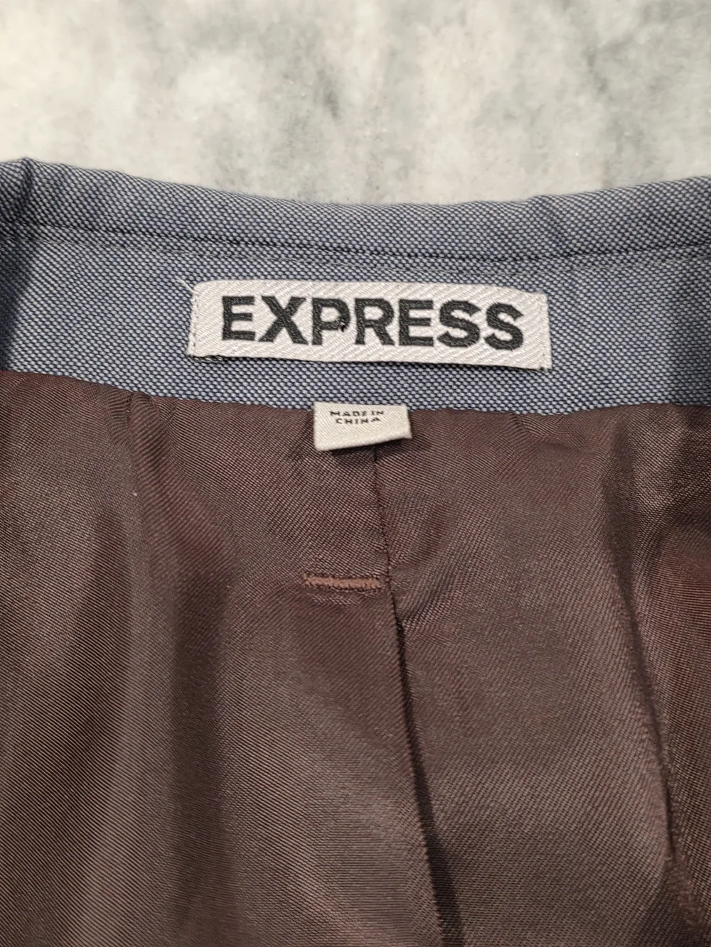 42R Men's Express Photographer Blazer 100% Cotton Slim Fit Gray Sport Coat